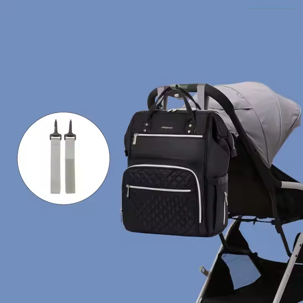 Sac à dos à langer noir ou gris - Leg™