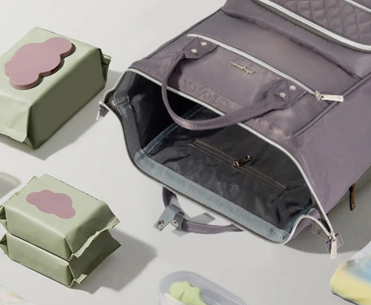 Sac à dos à langer noir ou gris - Leg™