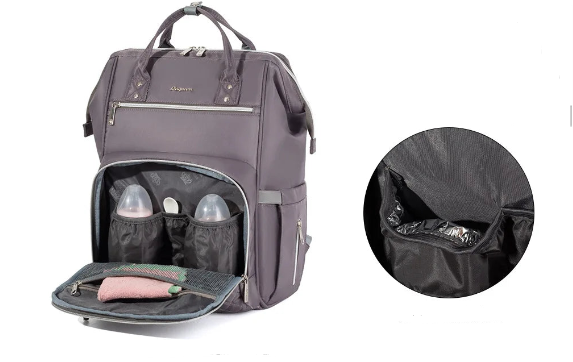 Sac à dos à langer noir ou gris - Leg™