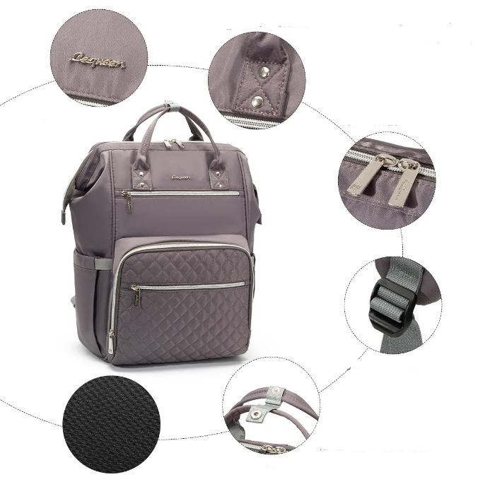 Sac à dos à langer noir ou gris - Leg™