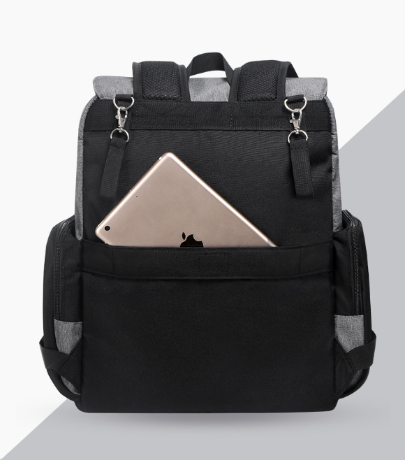 Sac à dos à Langer grande capacité en Noir, beige, gris ou bleu - BagelyNest