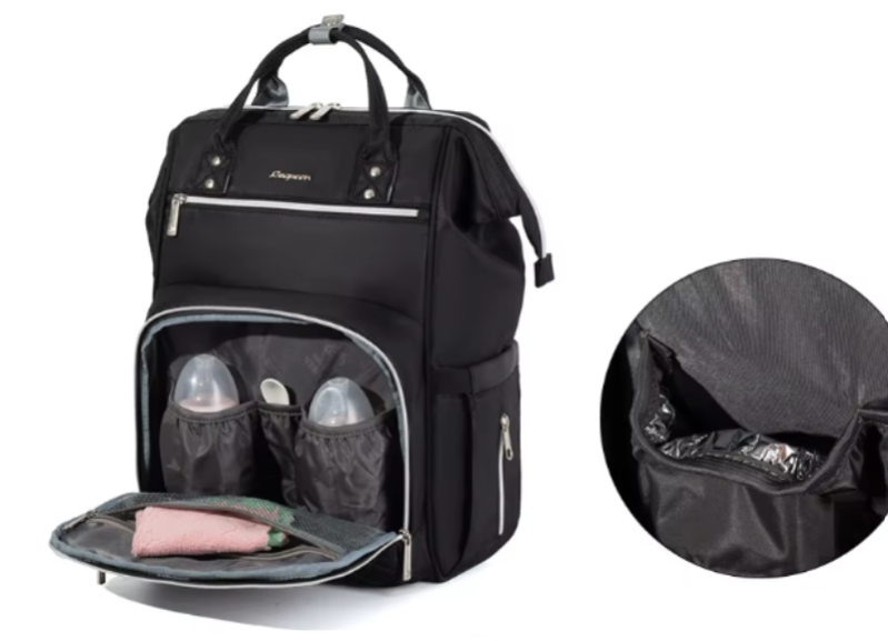 Sac à dos à langer noir ou gris - Leg™