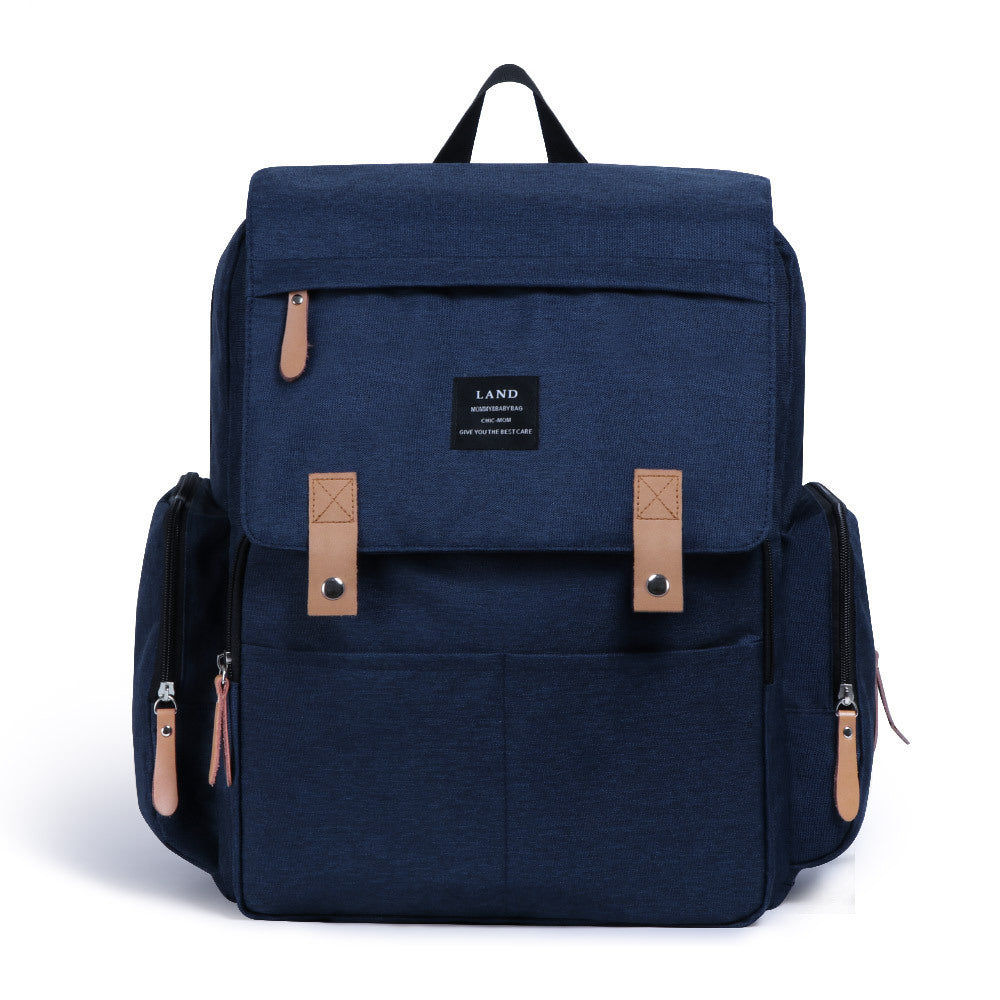 Sac à dos à Langer grande capacité en Noir, beige, gris ou bleu - BagelyNest