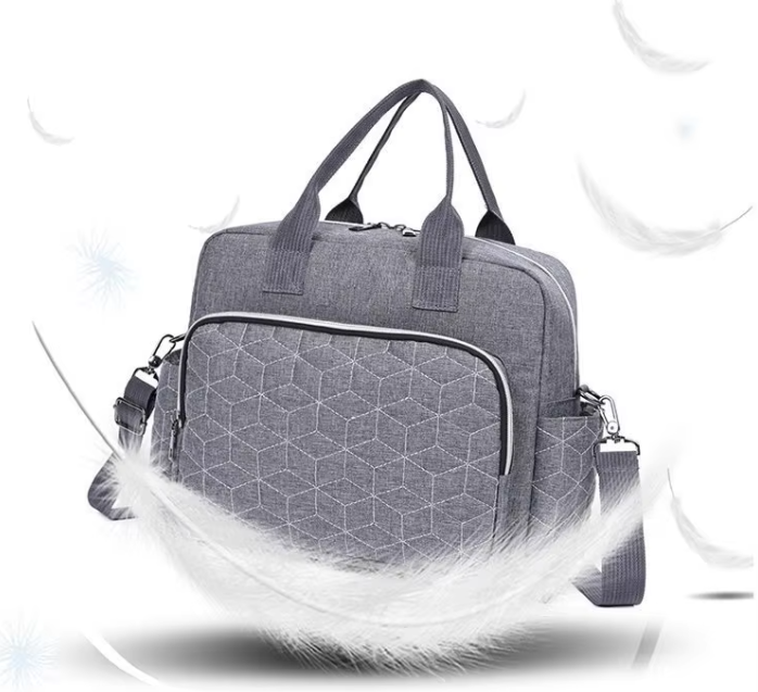 Sac à langer noir, gris ou bleu – Design compact, poches multiples et tissu déperlant