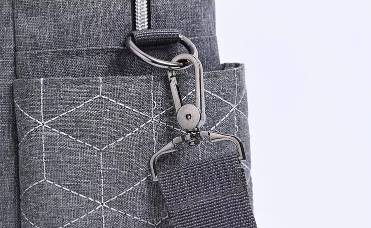 Sac à langer noir, gris ou bleu – Design compact, poches multiples et tissu déperlant