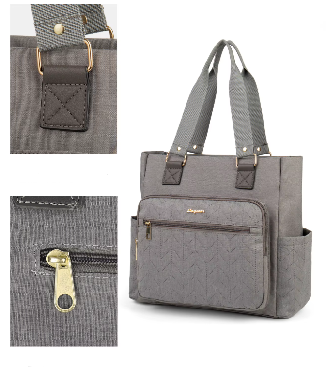 Sac à langer grande capacité Noir, bleu ou gris (style tote)