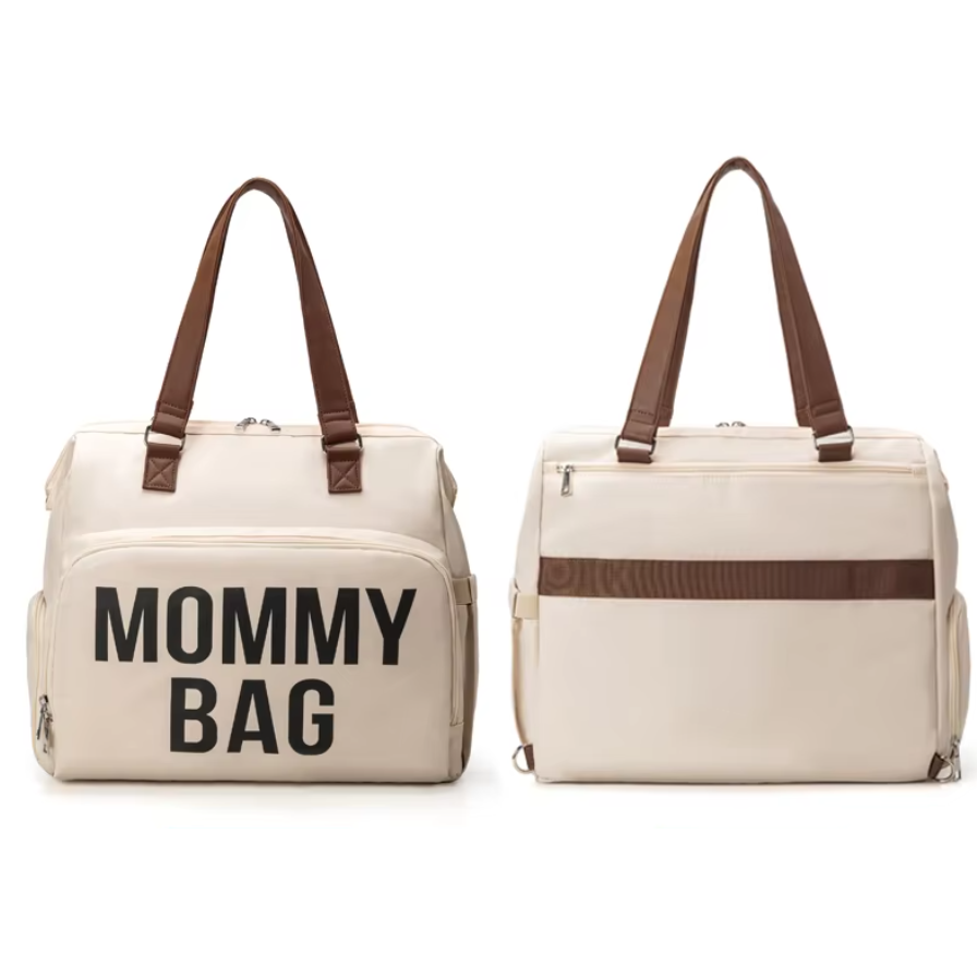 Sac à langer en cuir MOMMY BAG en noir, beige ou marron