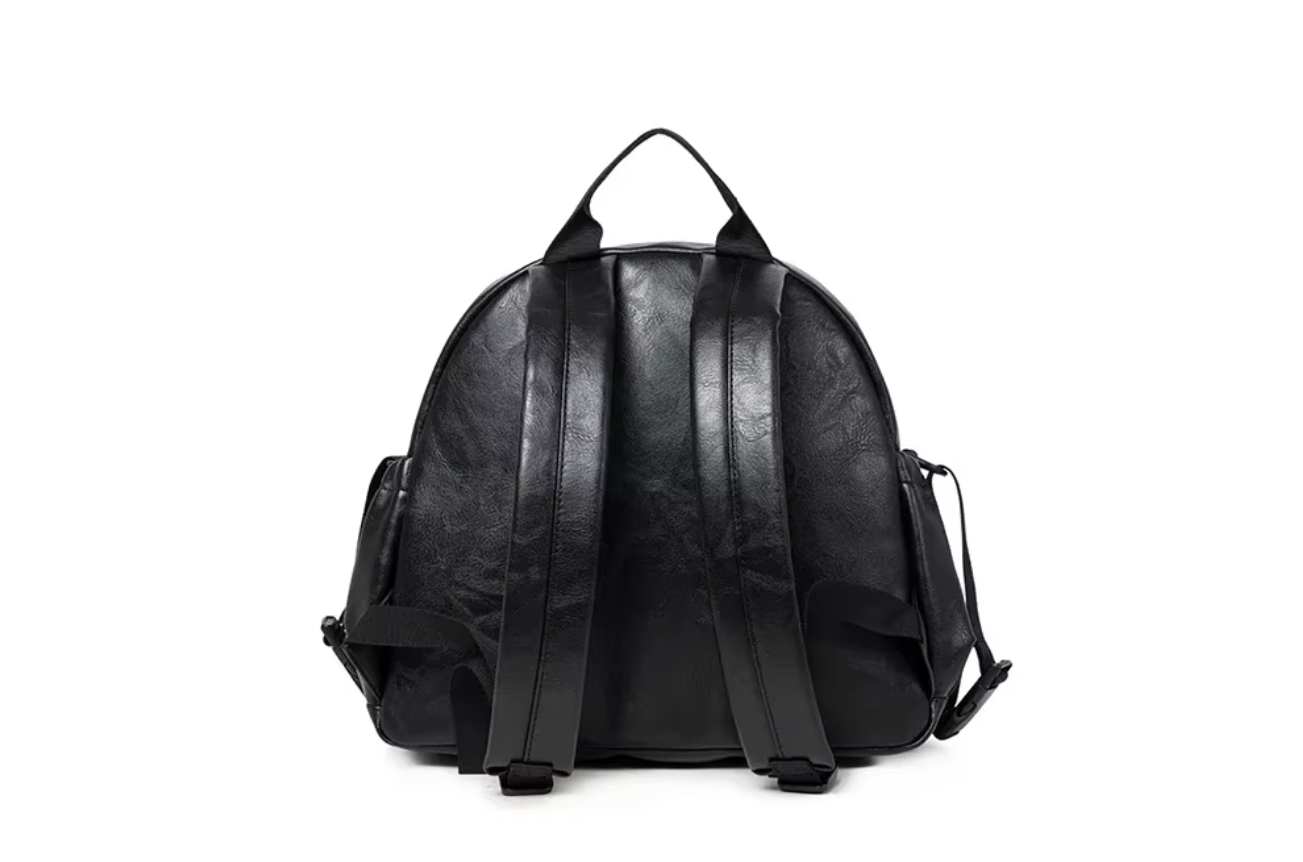 Sac à langer noir imperméable en cuir PU