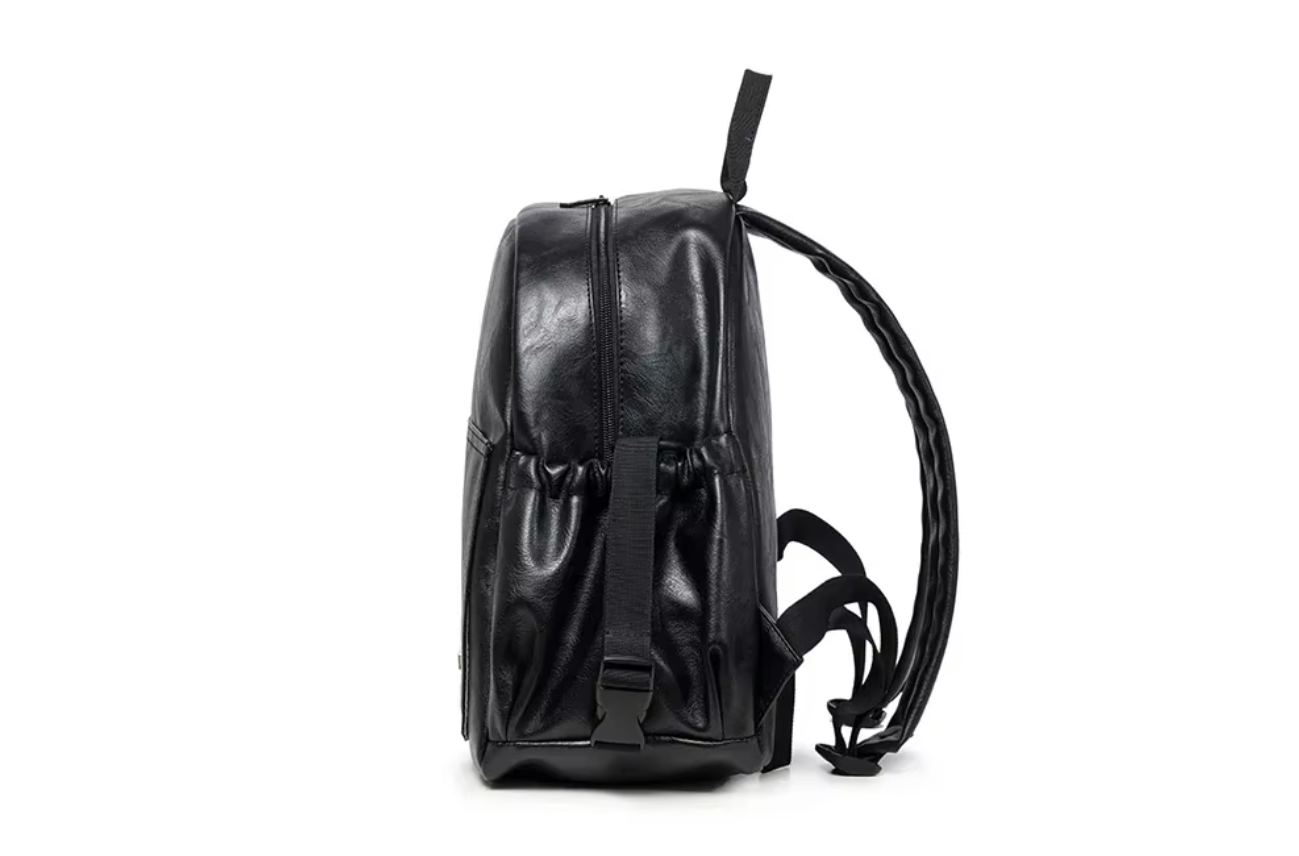 Sac à langer noir imperméable en cuir PU