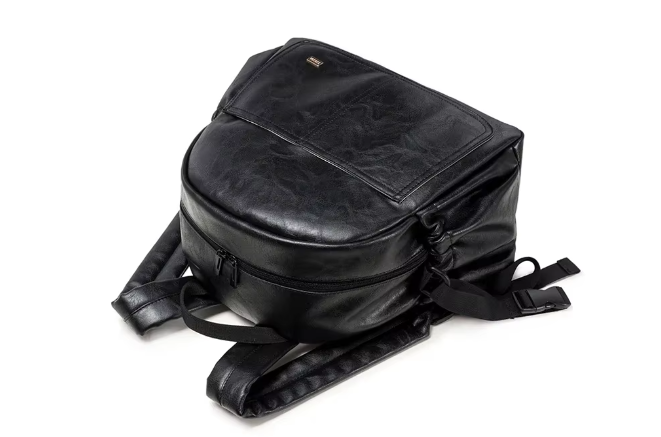 Sac à langer noir imperméable en cuir PU