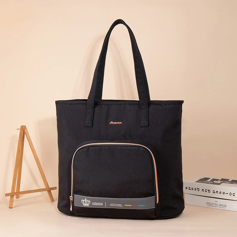 Sac à langer noir, rose ou gris (style tote) – Élégant, spacieux et multifonction