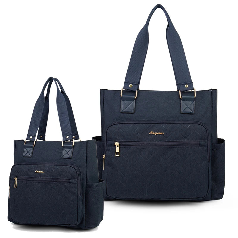 Sac à langer grande capacité Noir, bleu ou gris (style tote)