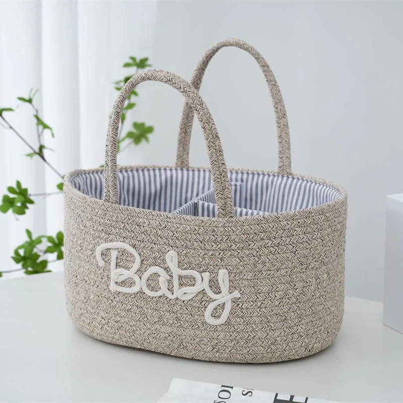 Sac à langer coton beige, gris ou marron - Sac baby