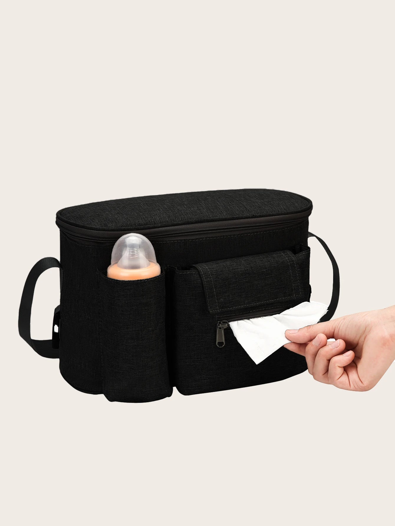 Petit sac à langer noir ou gris