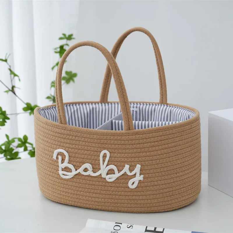 Sac à langer coton beige, gris ou marron - Sac baby